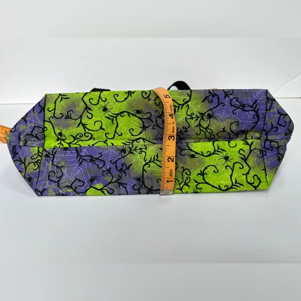 Handmade Spooky Tote Bag - Purple, Green, & Black - Picture 8 of 9